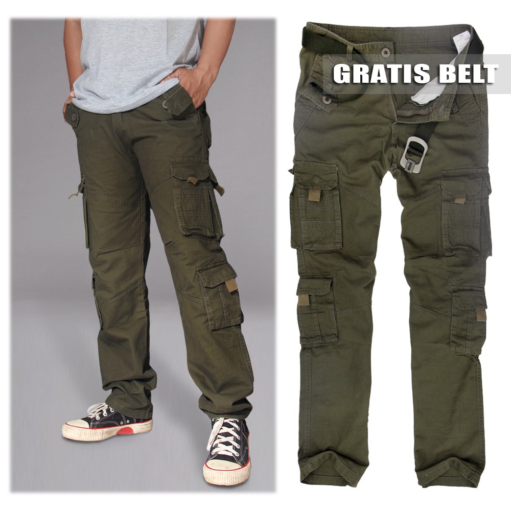 Jual celana cargo panjang pria import model pdl lapangan tad tactical