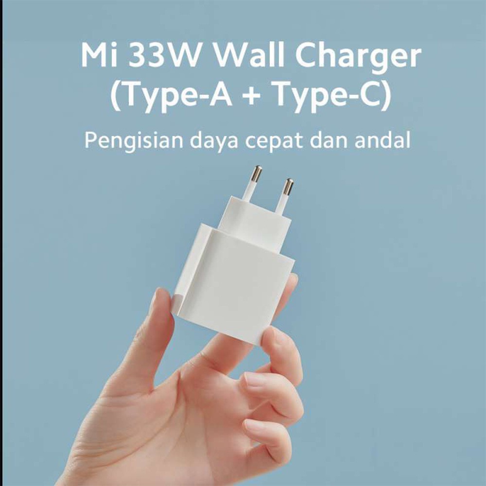 XIAOMI MI 33W WALL CHARGER 33 WATT (TYPE A + TYPE C) ORIGINAL GARANSI RESMI / XIAOMI MI 33 W WALL CHARGE