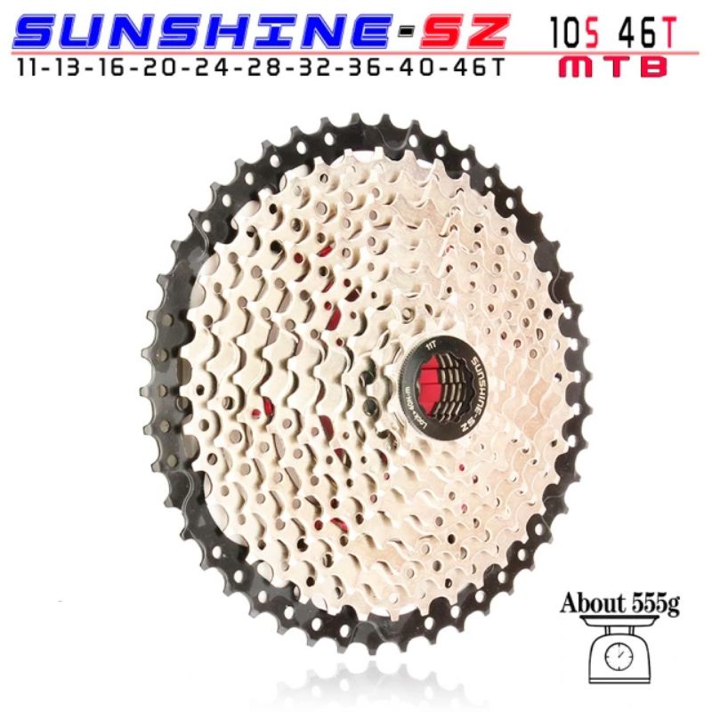 SUNSHINE MTB Cassette 9/10 Speed 42/46/50 Mountain Bicycle Freewheel Sprocket For Shimano/SRAM