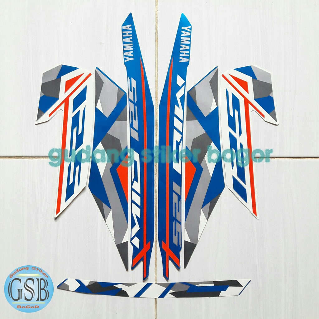 stiker striping motor mio m3 2016 biru