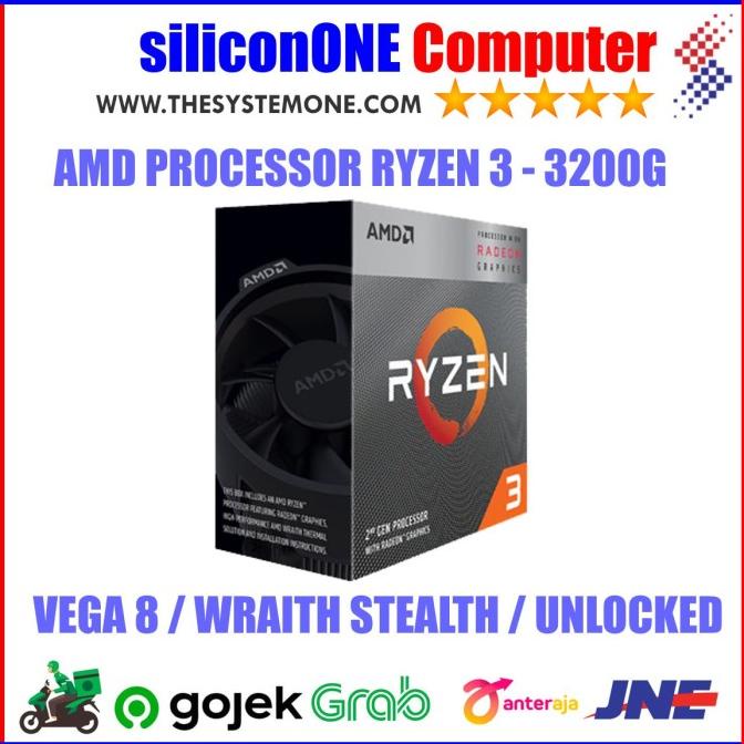 amd processor ryzen 3   3200g box vega8