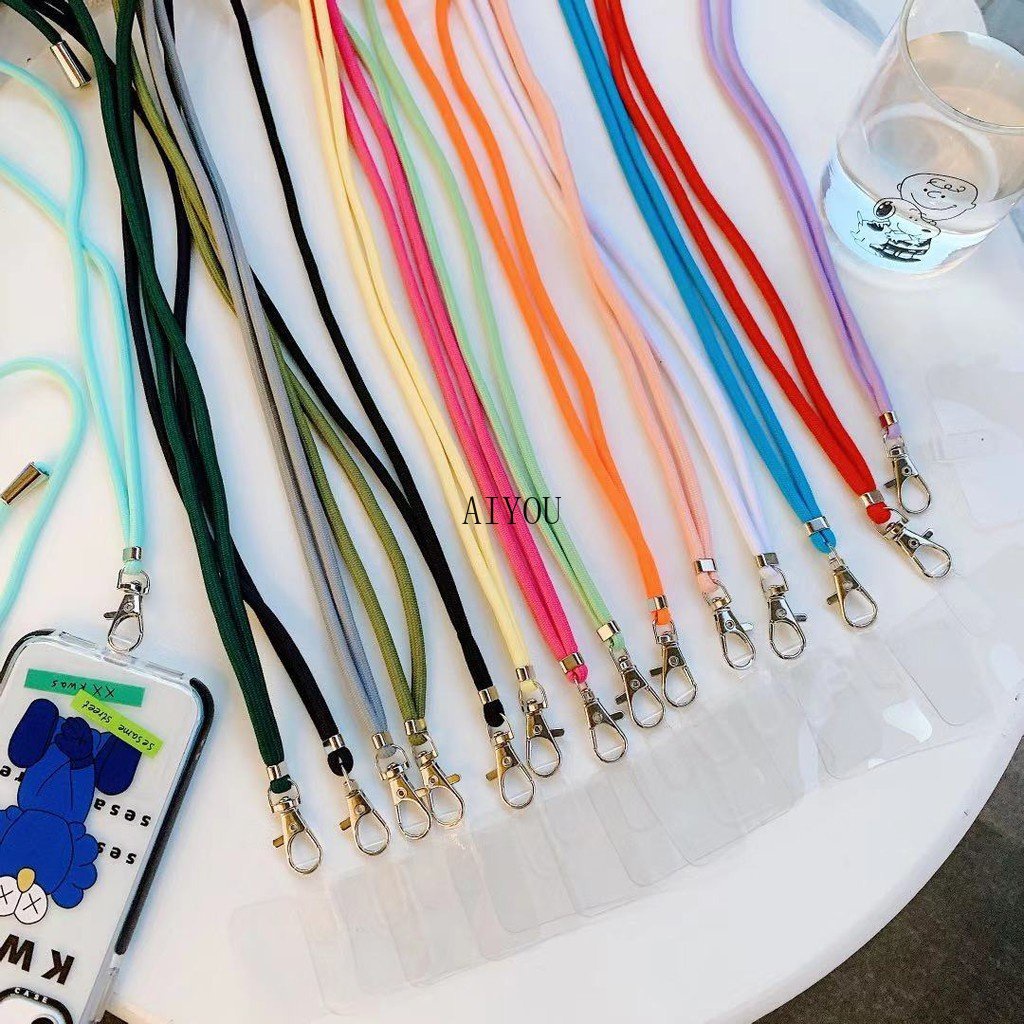 TALI CASHING / CASE GANTUNGAN KALUNG HP / LANYARD WARNA WARNI PORTABLE / UNIVERSAL 12 Warna / 1.5m