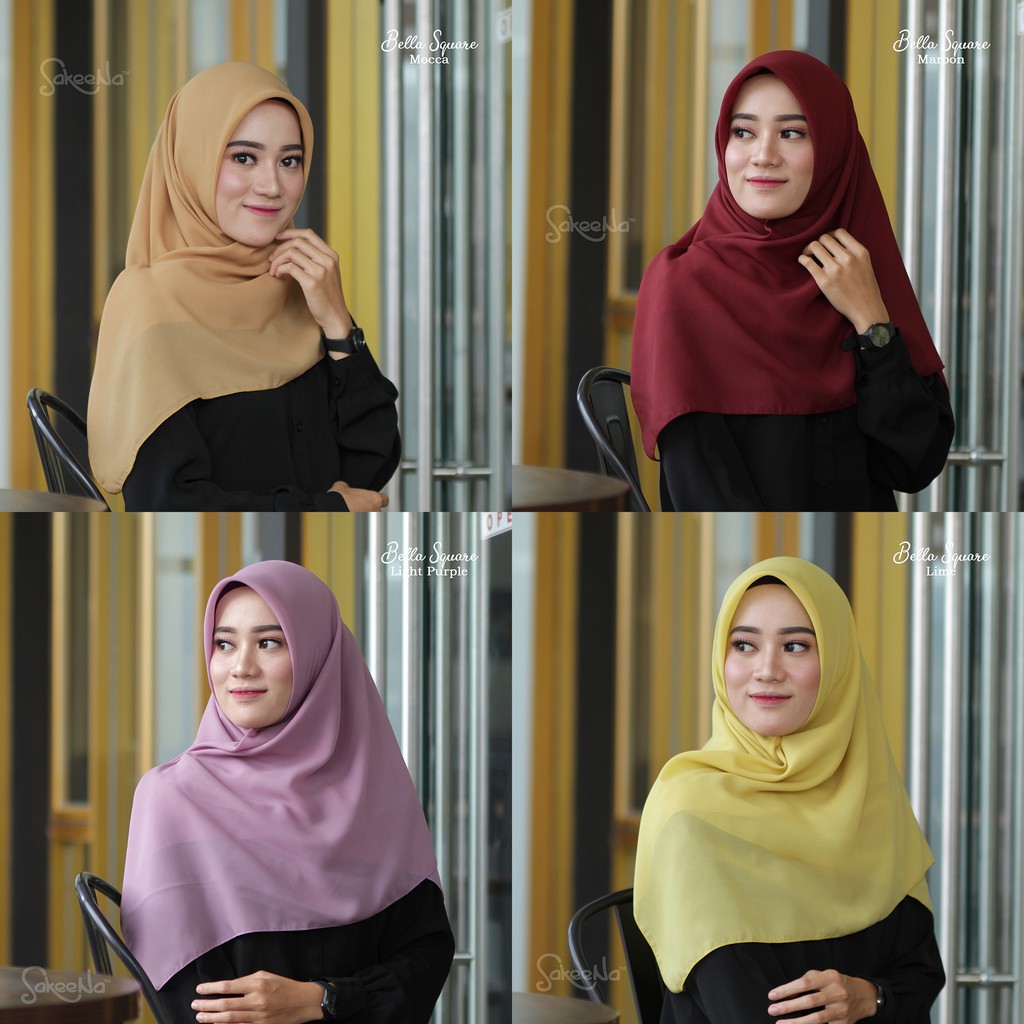 BISA COD J T Bella Square Warna  Part 2 Hijab Segi 