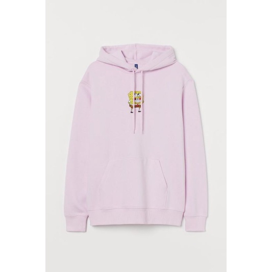 HOODIE H&M / HNM ORIGINAL MURAH - SPONGEBOB BORDIR PINK