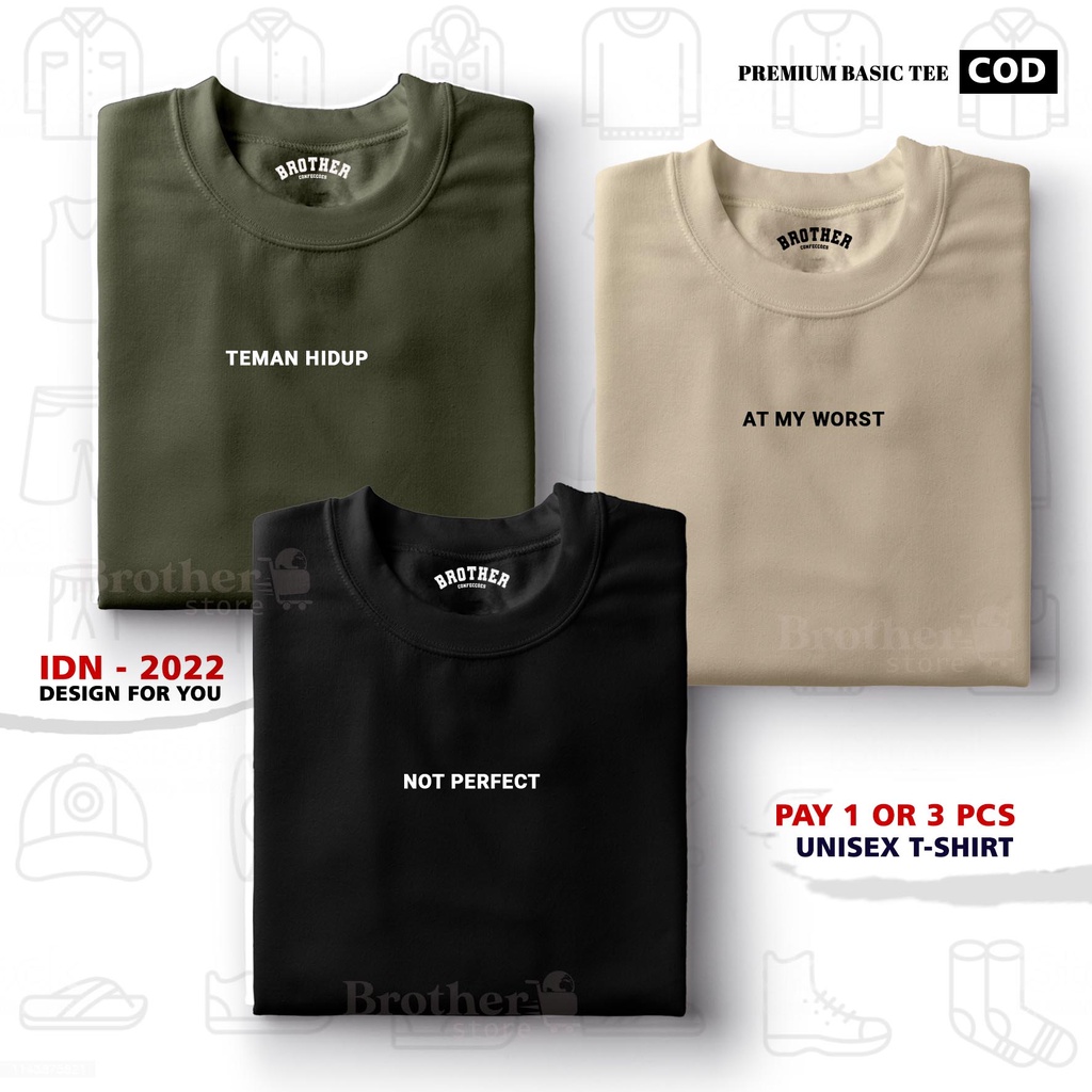 BUY 1 OR 3 PCS ( PROMO COD ) BROTHER STORE / Kaos Distro100% Catoon Combed 24s Tebal / ArticelDPERC