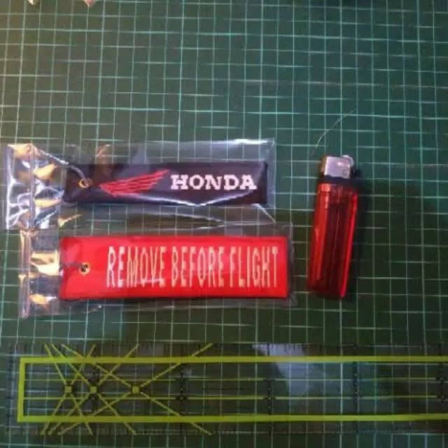 NEW uk 2,5 x 12,5 cm kunci bordir bolak balik custom keychain