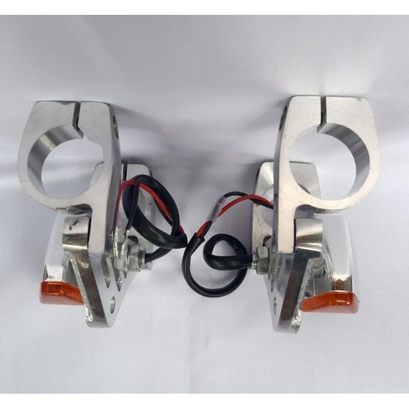 Pangkon lampu H4 kupingan cnc cicin AS 33 set aneka sein