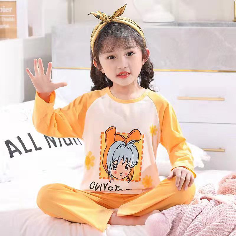 BAJU TIDUR ANAK KAOS KATUN SETELAN PIYAMA BAYI SET LENGAN PANJANG C11-C