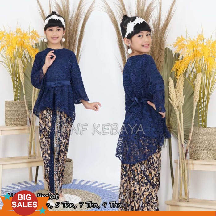 Kebaya kebaya Aurora brukat - Kebaya Anak Perempuan - Baju kebaya Anak Perempuan - kebaya anak umur 