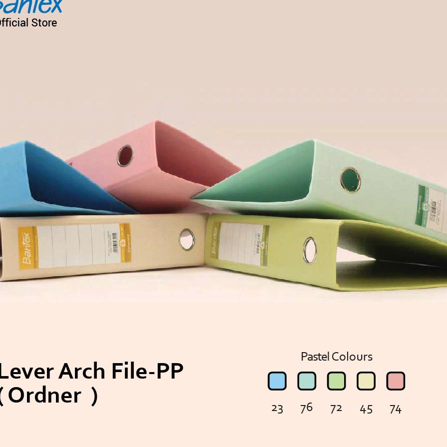 

Trendy Bantex Lever Arch File Ordner PP Folio 7cm Pastel colours #1465