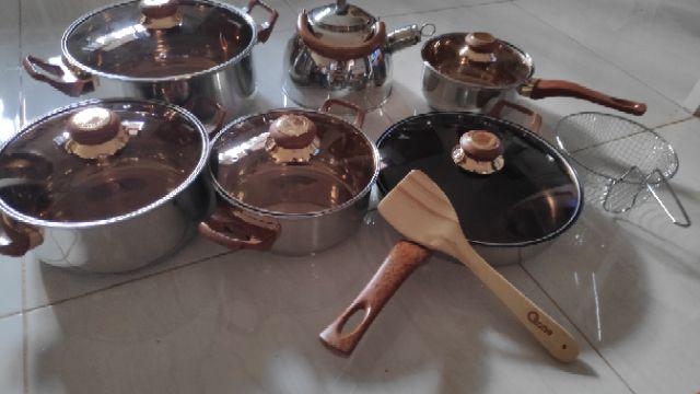 [khusus Gojek/grab] Ox-933 Panci Set Oxone Eco Cookware Set 12+2 Pcs