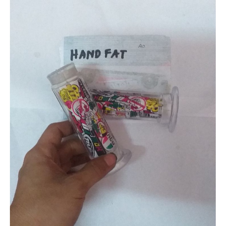 HANDGRIP HANDFAT SEPEDA MOTOR TRANSPARAN BENING GAMBAR ROSSI 46 MONSTER BAGUS BERKUALITASSANGAT COCO