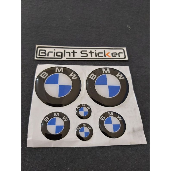 STICKER EMBLEM LOGO BMW 1 SET TIMBUL 3D