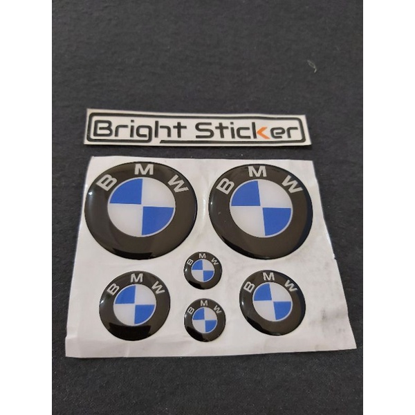 STICKER EMBLEM LOGO BMW 1 SET TIMBUL 3D