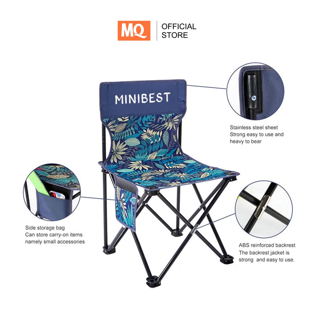 MQ Kursi Lipat Camping Kursi Lipat Outdoor Portable Kursi Gunung Bangku Extra Besar Super Kokoh- Ukuran XXL