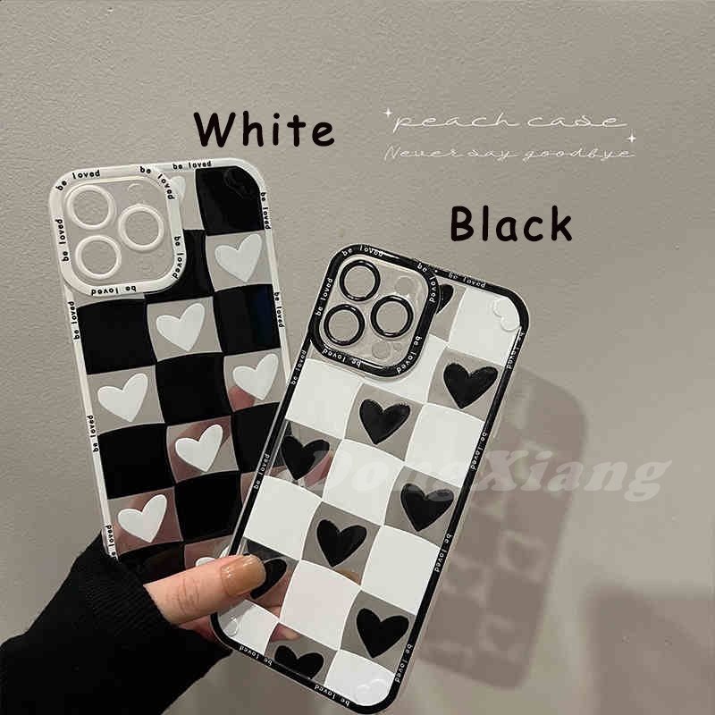 Soft Case TPU Transparan Motif Hati Untuk Hp iPhone 7 8 X XR XS Max 6 6s 7 8 Plus SE 2020 iPhone 12 11 Pro Max 13 13Pro Max