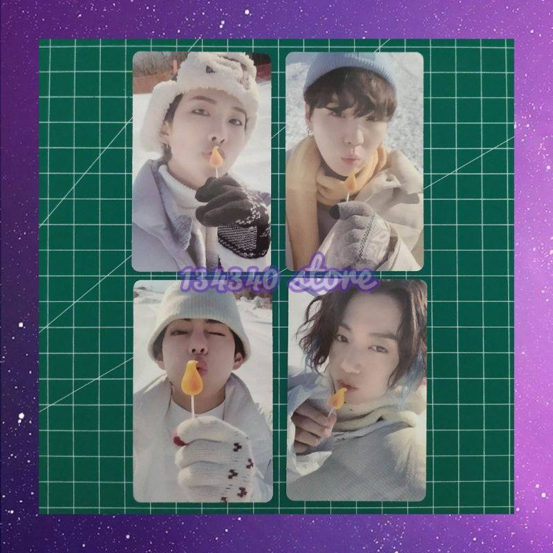 BTS WINTER PACKAGE / WINPACK 2021 OFFICIAL PHOTOCARD / PC - NAMJOON RM, YOONGI SUGA, TAEHYUNG, JUNGK