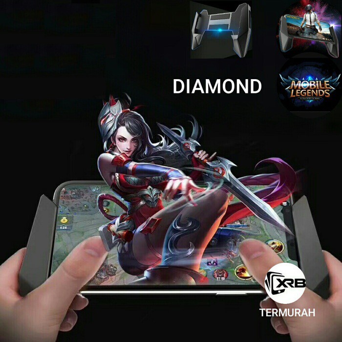Gamepad DIAMOND  Holder Handgrip Moba Mobile Legend Pubg Game Pad Hp