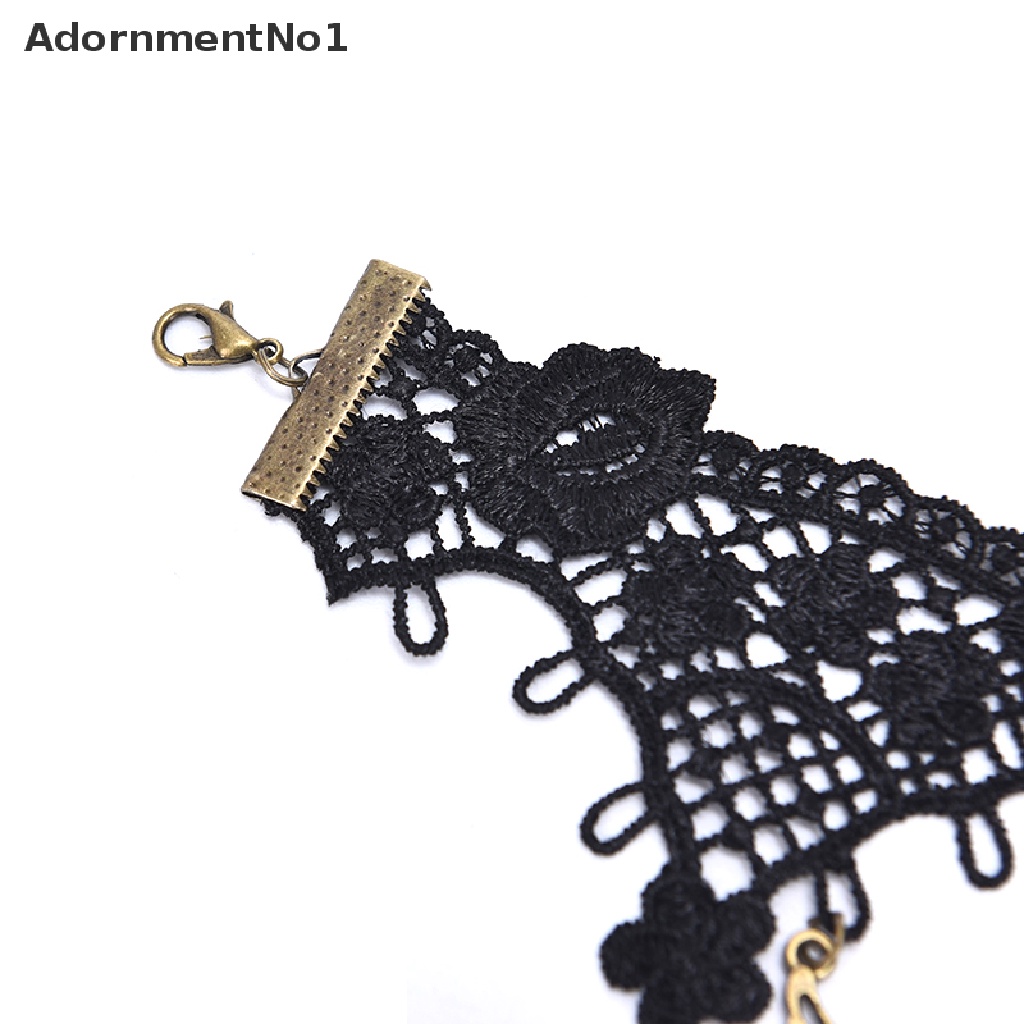 (AdornmentNo1) Kalung Choker Gaya Vintage Gothic Motif Geometri Aksen Kristal Untuk Perhiasan Wanita / Halloween