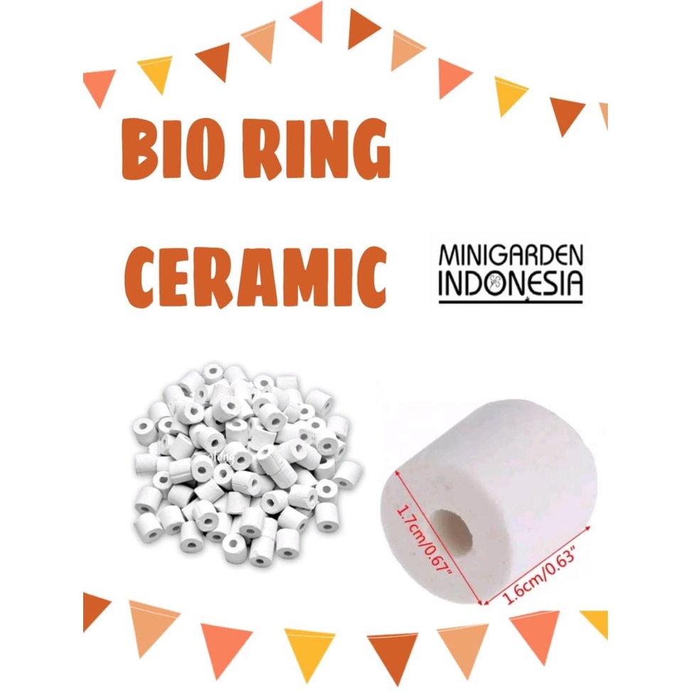 BIO RING CERAMIC BIORING KERAMIK 100 PCS MEDIA FILTER AQUARIUM KOLAM