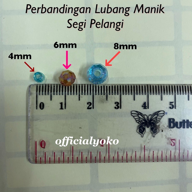 8mm MUTE MONTE MANIK BEAD SEGI PELANGI 8mm (30gram)