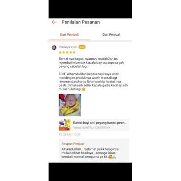 bantal bayi peyang fun baby + bonus
