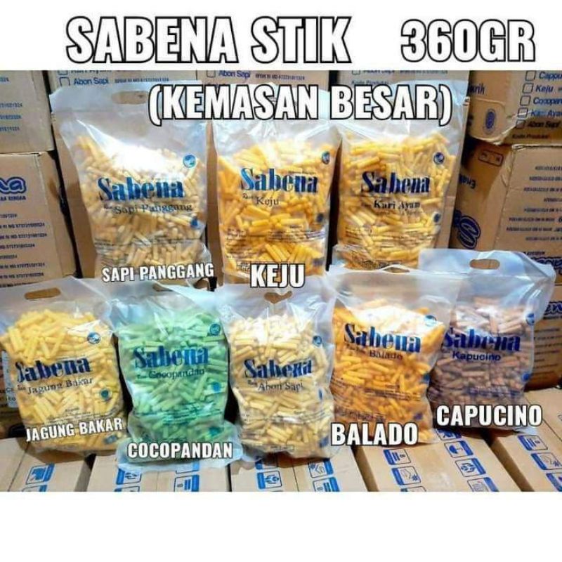 

1 DUS SNACK SABENA MIX RASA ISI 5 BUNGKUS x 360 gr