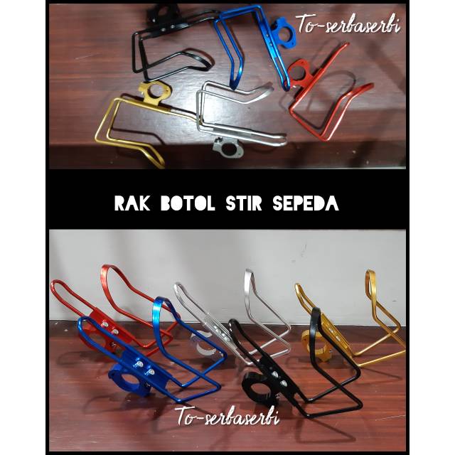 Rak holder botol stir sepeda mtb lipat tempat botol bracket grip motor