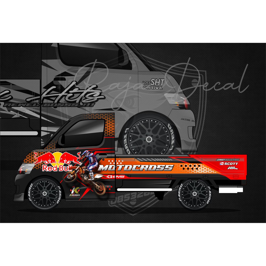 Decal Sticker Granmax Pick Up Fullbody plus Bemper Custom Mototrail Gass Track 001