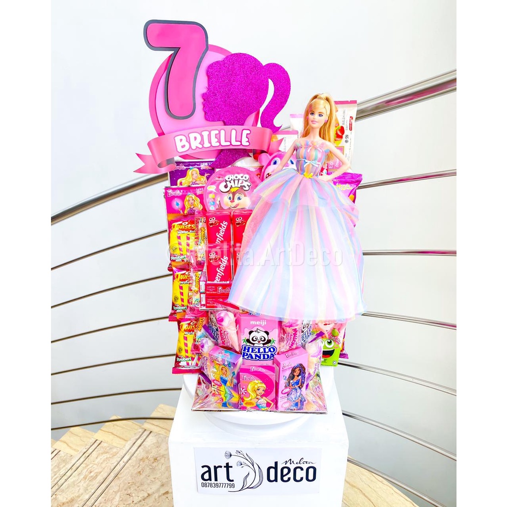 

Snack Tower Tema Barbie | Gift Birthday | Set Hadiah & Hampers Makanan