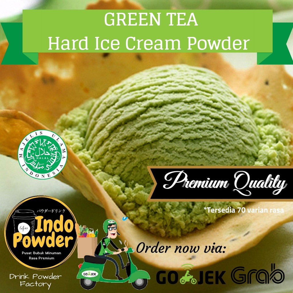 Green tea HARD ICE CREAM Powder 1Kg - Bubuk Ice Cream Green tea 1Kg