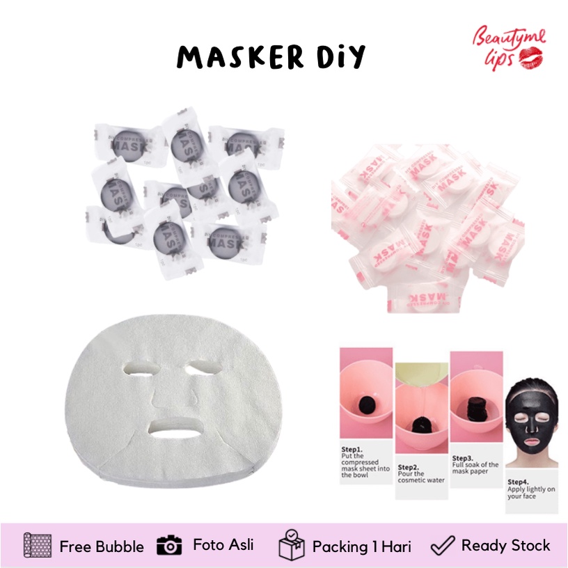 Compressed Paper Mask Sheet / Tablet Mask / Masker Kertas / Masker topeng Ready