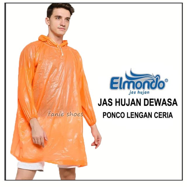 Elmondo Ceria EPC 201 / Jas Hujan Poncho Lengan Murah / Jas Hujan Karet Warna Warni Dewasa