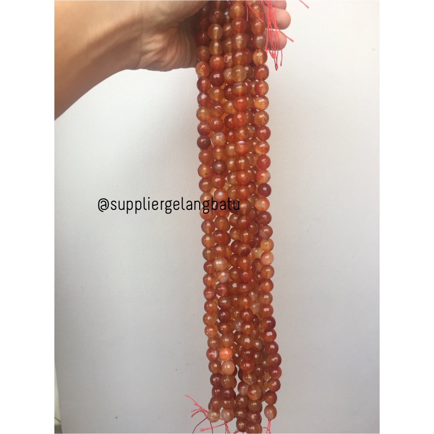 batu beads CUTTING 12mm orange carnelian faceted agate oren aksesoris fashionita wanita pria craft