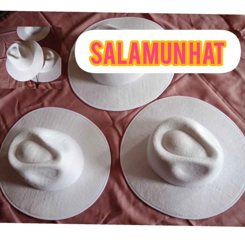 TOPI FEDORA PANAMA HAT PUTIH TOPI COWBOY HAT