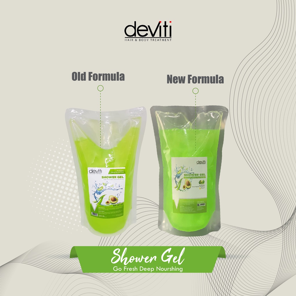 Deviti Refill Shower Gel Alfocado &amp; Aloe Scent Fresh Deep Nourshing 1Kg