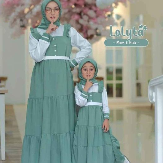 Gamis Couple Ibu Dan Anak / Baju Remaja Dan Dewasa / Gamis Muslim Anak Perempuan Umur 3sampai14tahun