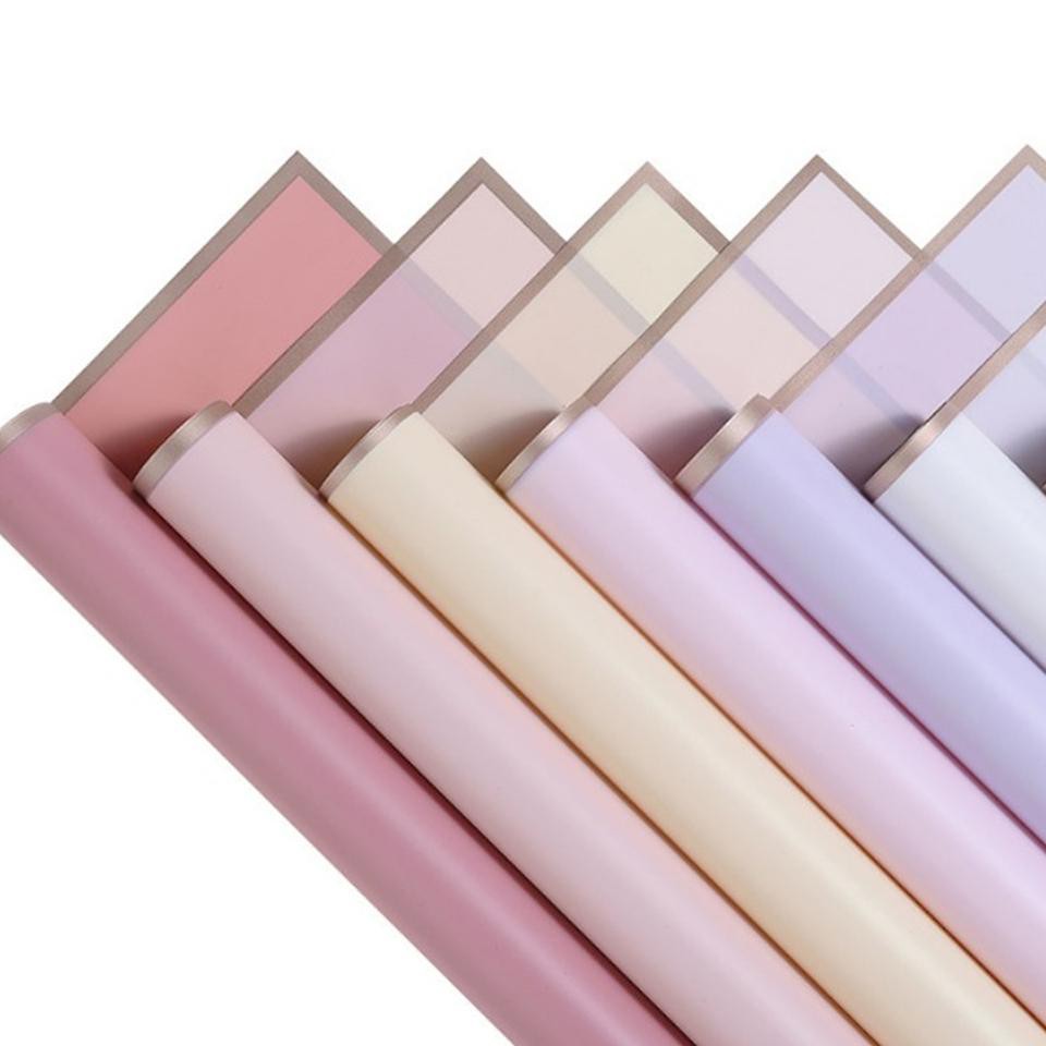 

★★★ P00 Kertas Bunga Wrapping Paper (LEMBARAN ; 58x58 cm) - GOLD FRAME CELLOPHANE ✵ ➻