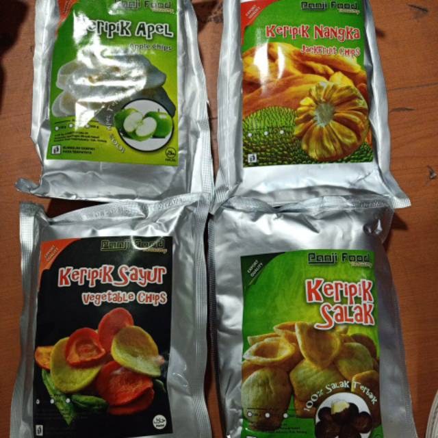 PANJIFOOD Aneka keripik buah sayur panji food panjifood levina fruta chip batu malang export quality kualitas ekspor super premium cemilan camilan snack jajan jajanan sehat ngemil tanpa bersalah fruit chip chips vegetable chips