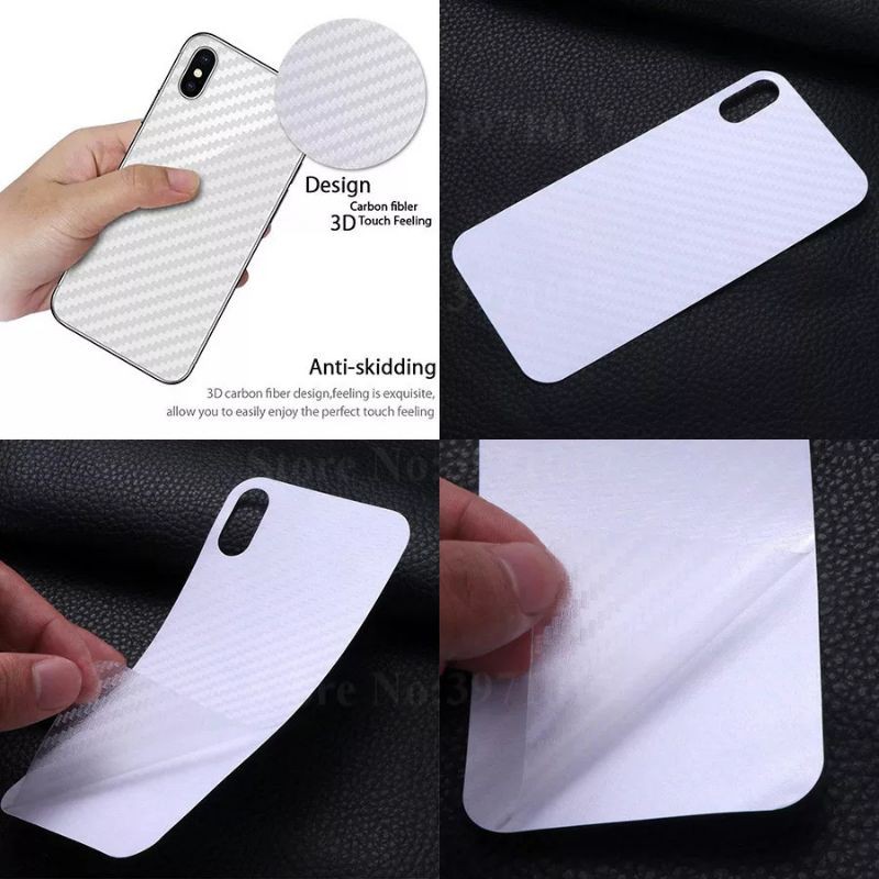 Back Skin Carbon 3D iPhone Ip 11 / 11 Pro Garskin Karbon Fiber Sticker Anti Gores Belakang Premium