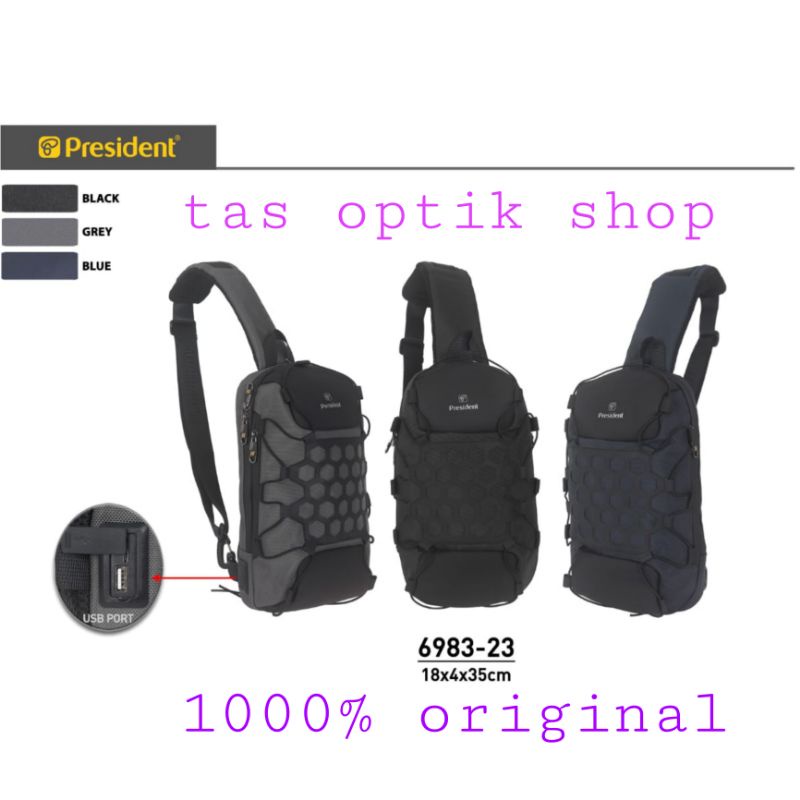 tas selempang  president 6983-23 original