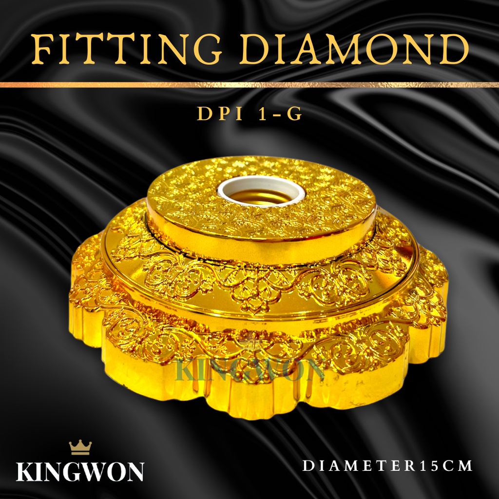 FITTING LAMPU PLAFON HIAS DIAMOND DPI 1 G KINGWON E27