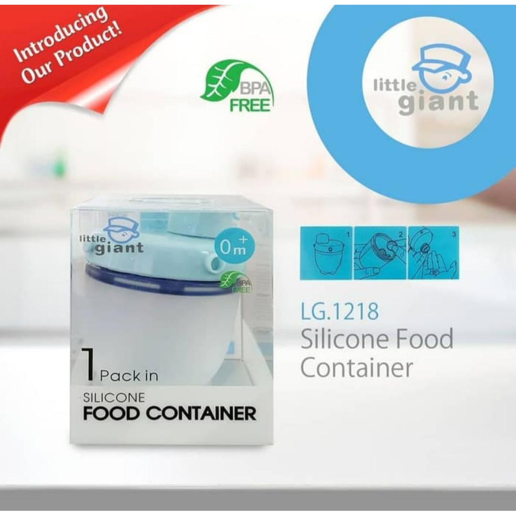 Little Giant LG 1218 Silicone Food Container 160ml 0+M Tempat Penyimpaman Susu