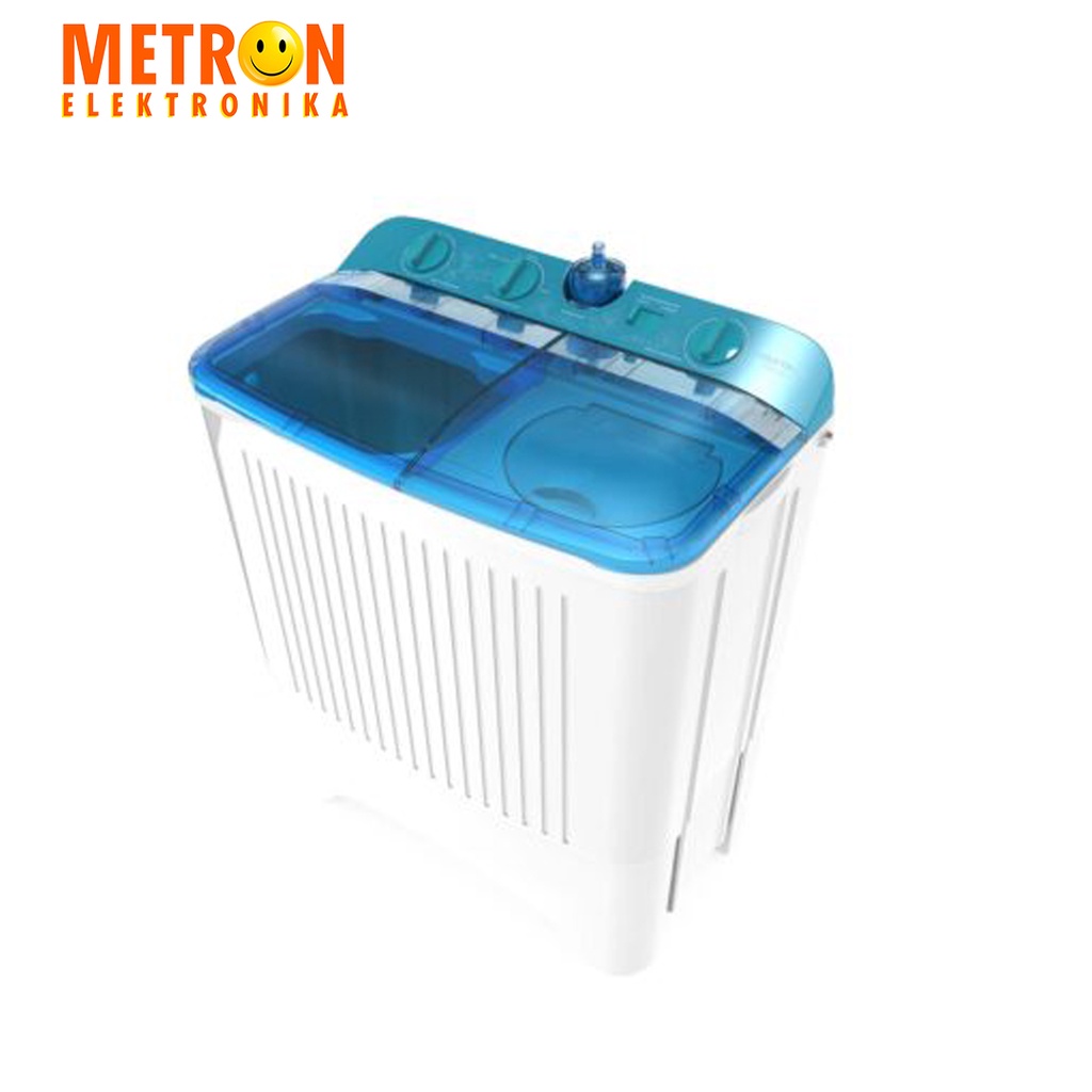 POLYTRON PWM 8072 B BIRU MESIN CUCI SEMI AUTO 8 KG MAGIC POUCH WATER FILTER / PWM8072B