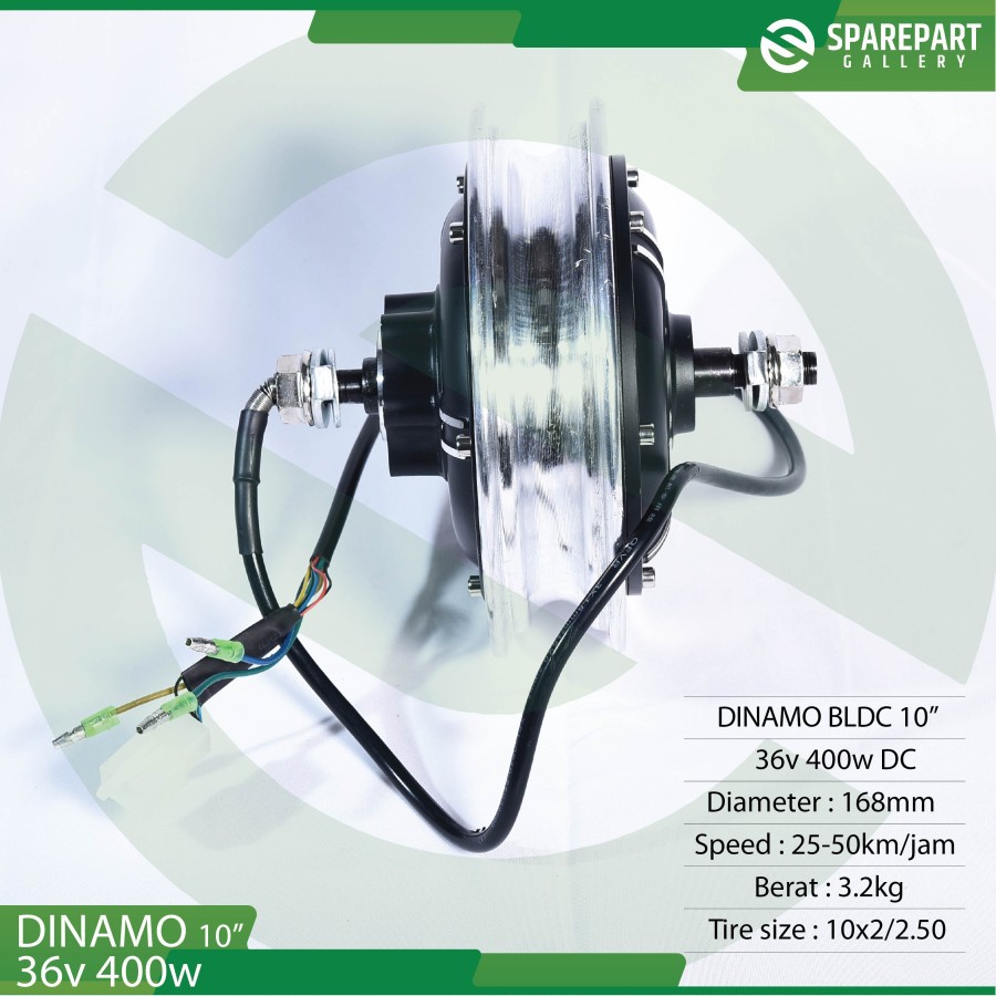 Dinamo bldc 10inch 36v400w skuter listrik otoped motor bldc ring 10&quot;