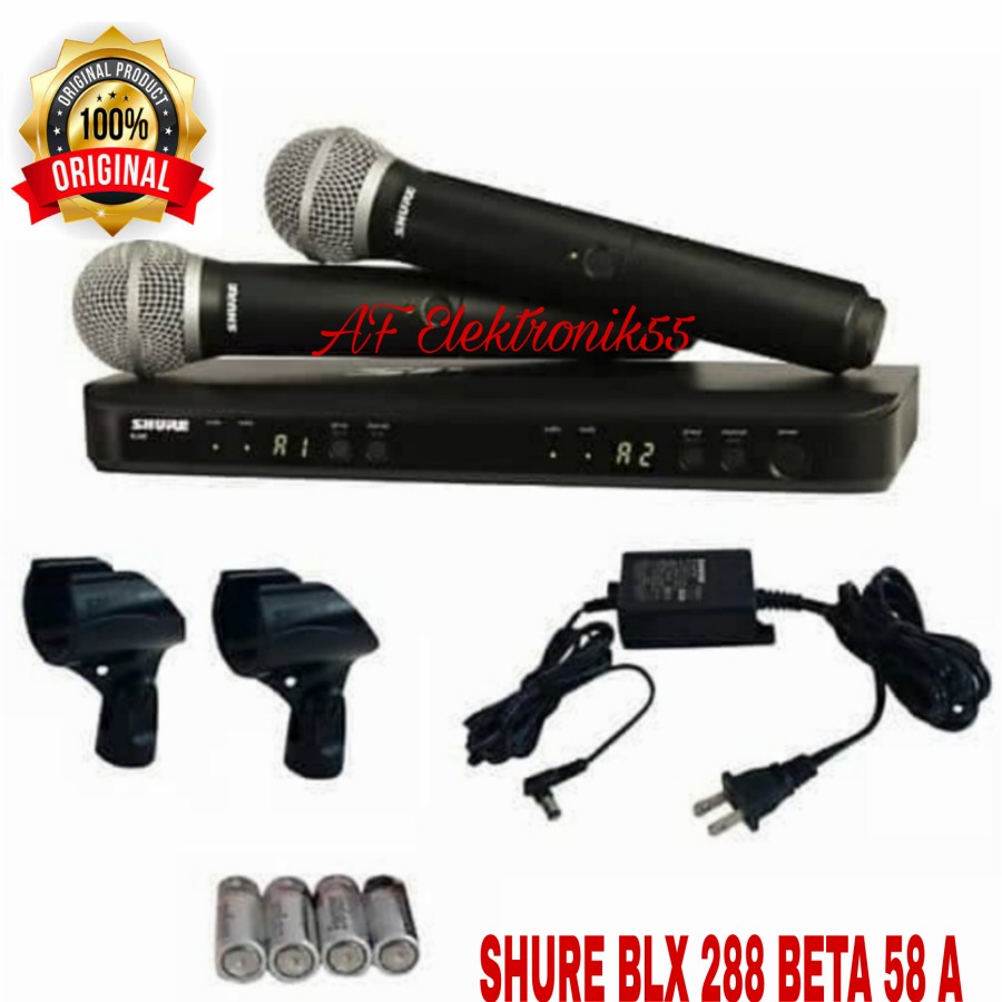 Mic Wireles SHURE BLX 288 BETA 58 A Original