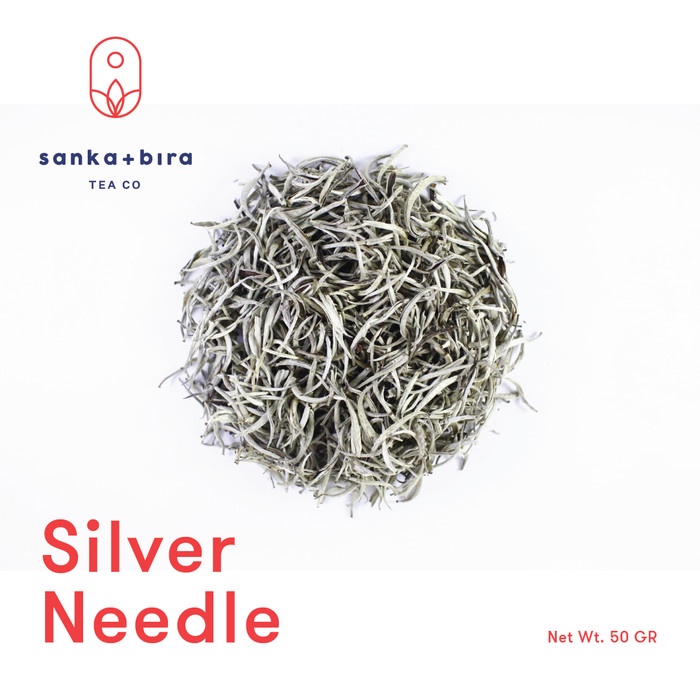 

teh-daun- sanka+bira silver needle (single origin white tea, loose leaves) - 50 gr -daun-teh.