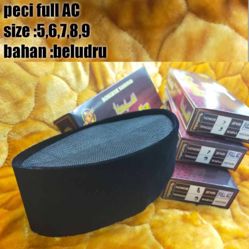 peci polos hitam full ac