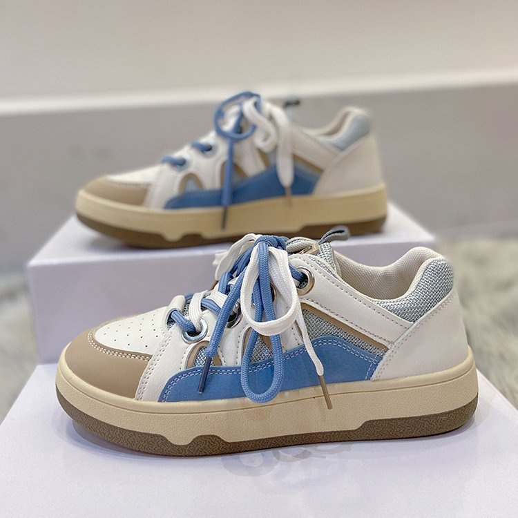 MFI Sepatu Wanita Sneakers Import Korea Sport Casual Premium Quality Warna Biru Muda dan Pink