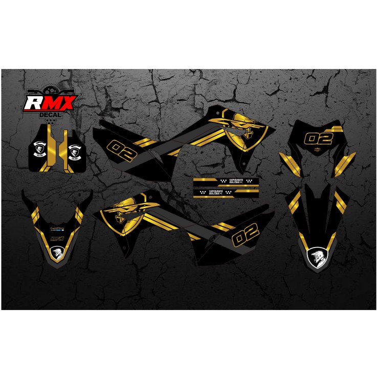 DECAL CRF 150 L FULLBODY (013) DEKAL STIKER CRF 150L MERAH HITAM, KUNING, HIJAU, BIRU TUA/MUDA, EMAS